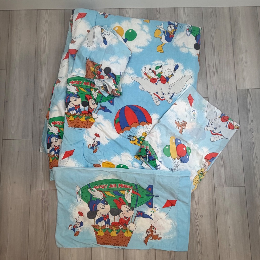Vintage Disney Mickey Mouse Dumbo Twin Comforter Sheet Set Pacific Home Products
